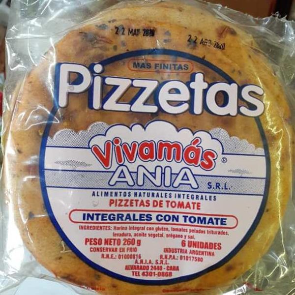 PIZZETAS INTEGRALES DE TOMATE