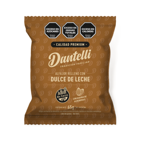 ALFAJOR DANTELLI PREMIUM DULCE DE LECHE x12