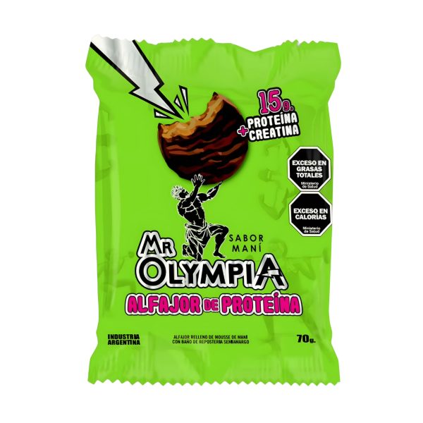 ALFAJORES PROTEICOS MR OLYMPIA SABOR MANÍ x10