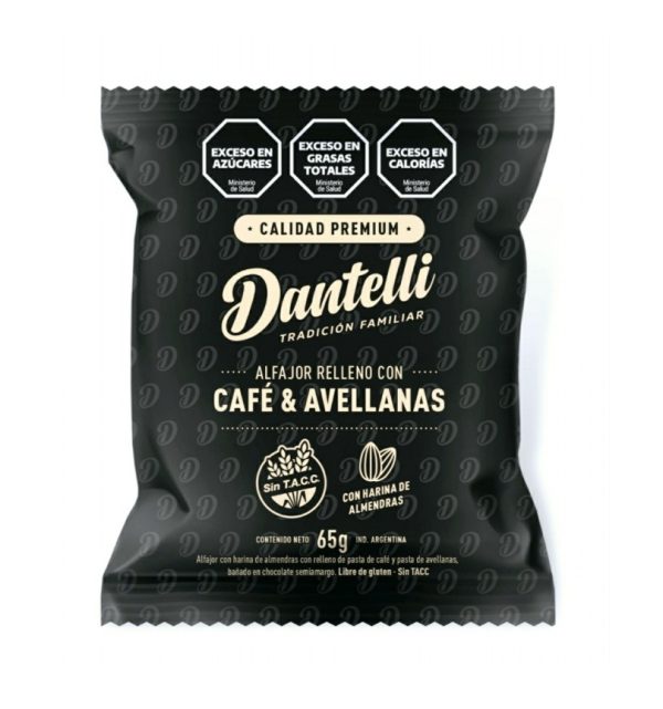 ALFAJOR DANTELLI CAFÉ Y AVELLANAS x12