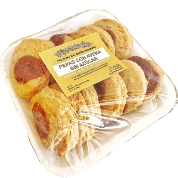 PEPAS DE AVENA INTEGRAL DE DULCE DE LECHE SIN AZÚCAR