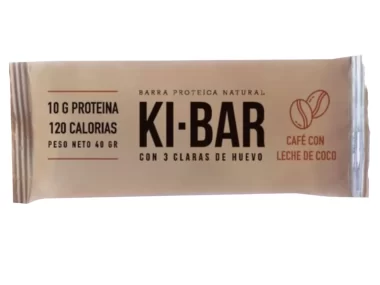 KI-BAR BARRITAS PROTEICAS CAFÉ Y LECHE DE COCO x12