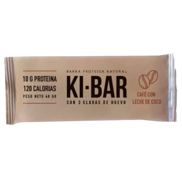 KI-BAR BARRITAS PROTEICAS CAFÉ Y LECHE DE COCO x12