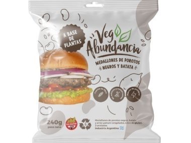 VEG ABUNDANCIA MEDALLONES DE POROTO NEGRO Y BATATA