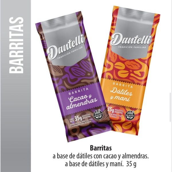 BARRITAS DANTELLI CACAO Y ALMENDRAS x10